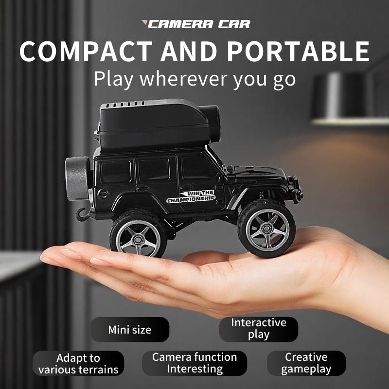 AAYB1 KF32 1:64 RC Mini Climbing Alloy Video Car With LED Light  and HD Camera Radio Remote Control Vehicle Toy for Kids Best Gift