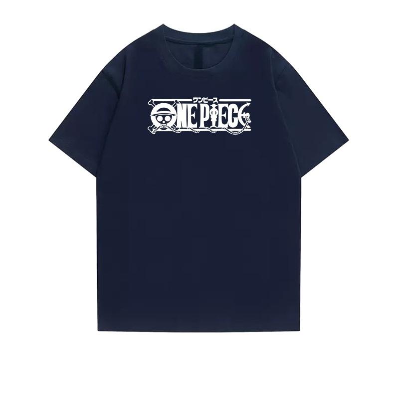 One Piece Summer Unisexs And Unisexs Loose Tshirt Street Animation Letter Print Y2k Trend Casual Shortsleeved Cotton Top