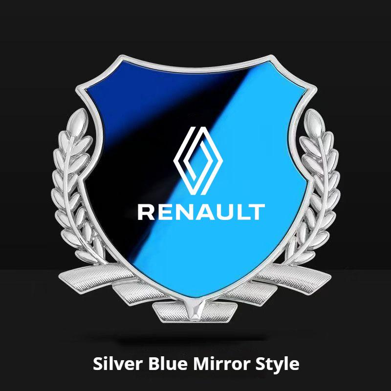 For Renault 2026 New Hub Caps Metal Car Trunk Window Side Emblem Badge Decal Sticker For Renault Clio Megane Trafic Captur Maste