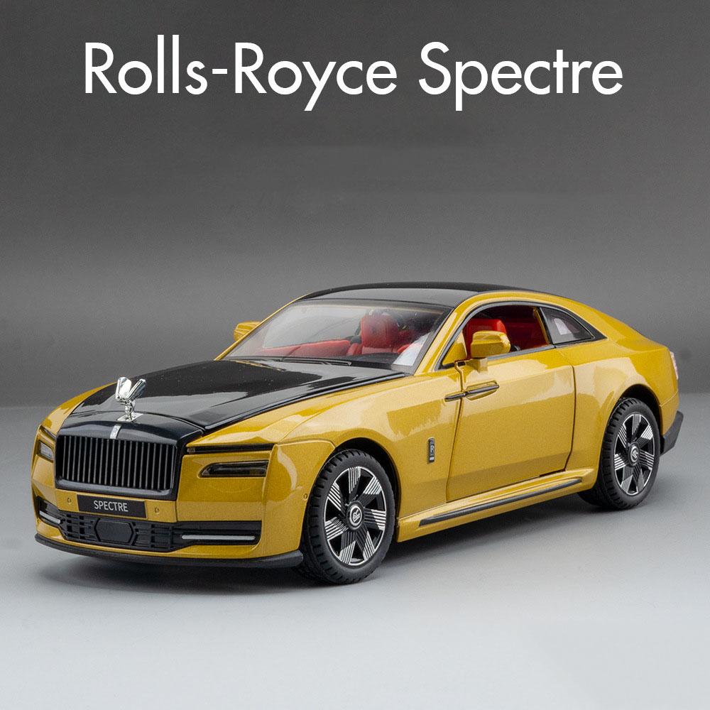 1:24 Роллс-Ройс Фантом Спектр Игрушечная машинка Литая модель Открывающиеся двери Звук Свет Оттягивающаяся Миниатюрная машина Детский праздничный подарок