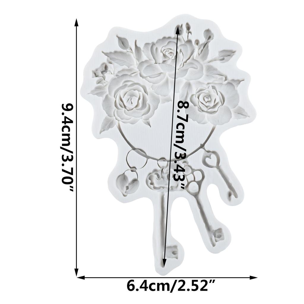 Vintage Key Silicone Molds Heart Lock Keyhole Fondant Mold Cake Decorating Tools Cupcake Topper Chocolate Candy Craft Gum Paste Polymer Clay