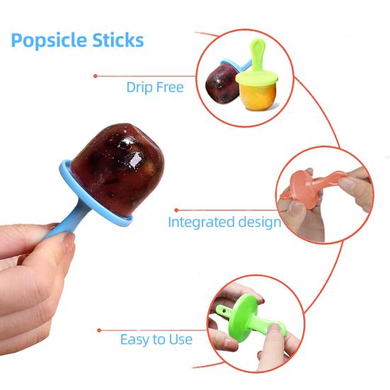Silicone Ice Cream Mold 7 Holes Easy Release Clean Multifunctional DIY Popsicle Molds BPA Free Food-Grade Popsicle Making Kit