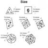 Cosmic Dice 7pcs DND Polyhedral Dice with Tube for Board Games /Teaching Math Party Accessories Multi Sided Dices Set