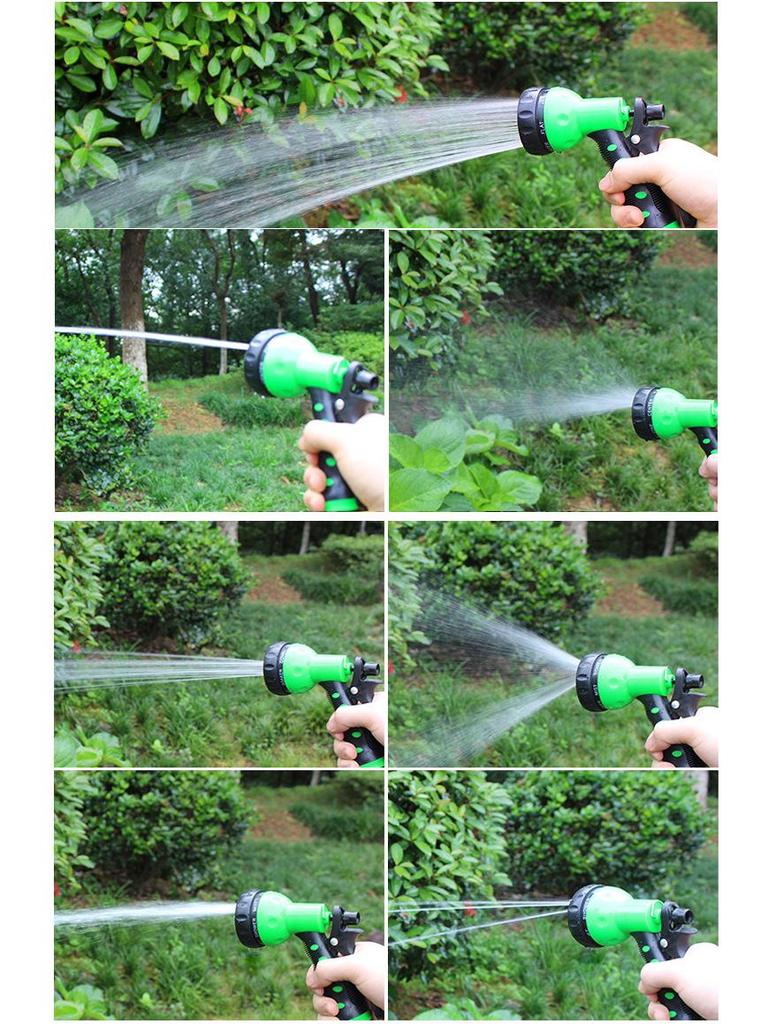 15m EVA Telescopic Garden Hose & Multifunctional Spray Gun Set for Car Wash