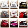 3D Romantic Love Bedding Set Valentine's Day Down Duvet Cover Pillowcase 2/3pc Women's Couple Newlyweds Home Textiles King Queen Bed