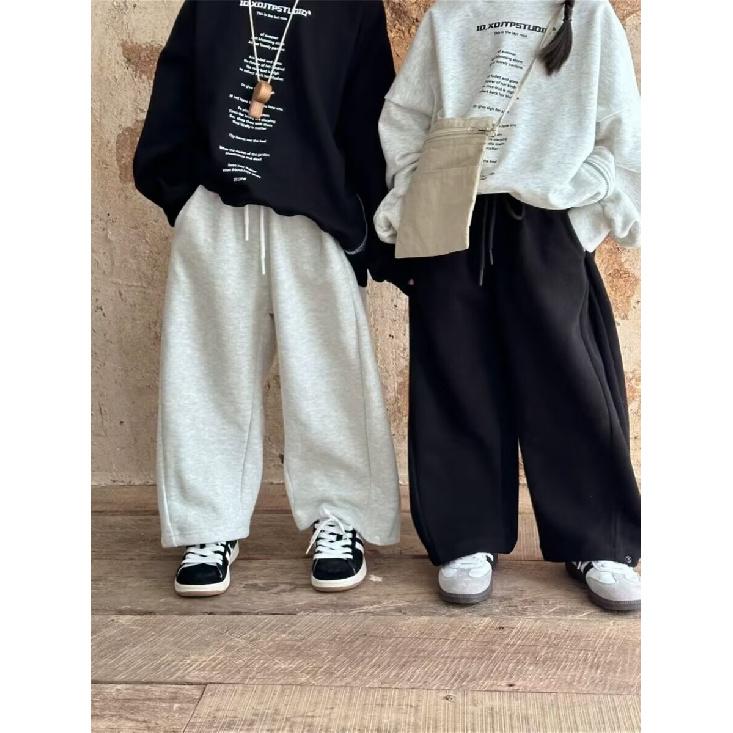 Boys' Spring and Summer Autumn Pants Children and Teens Pants Thin Children's Sports Straight Pants Trendy Three-Bar Pants Trendy