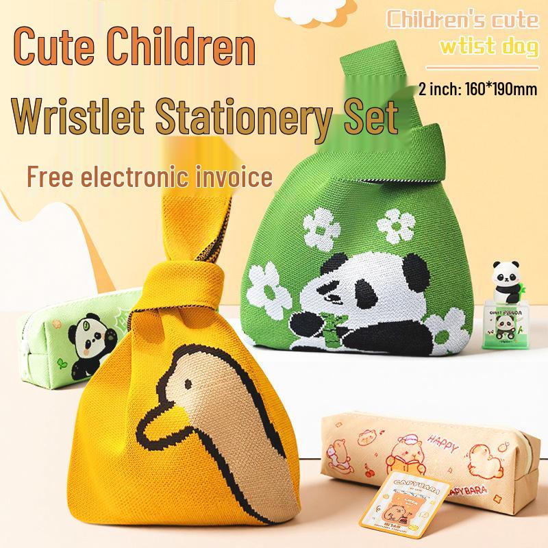 Подарочный набор канцелярских принадлежностей с пандой для школьников: Идеально подходит для обучения, призов в классе, корпоративных подарков или сувениров на день рождения.