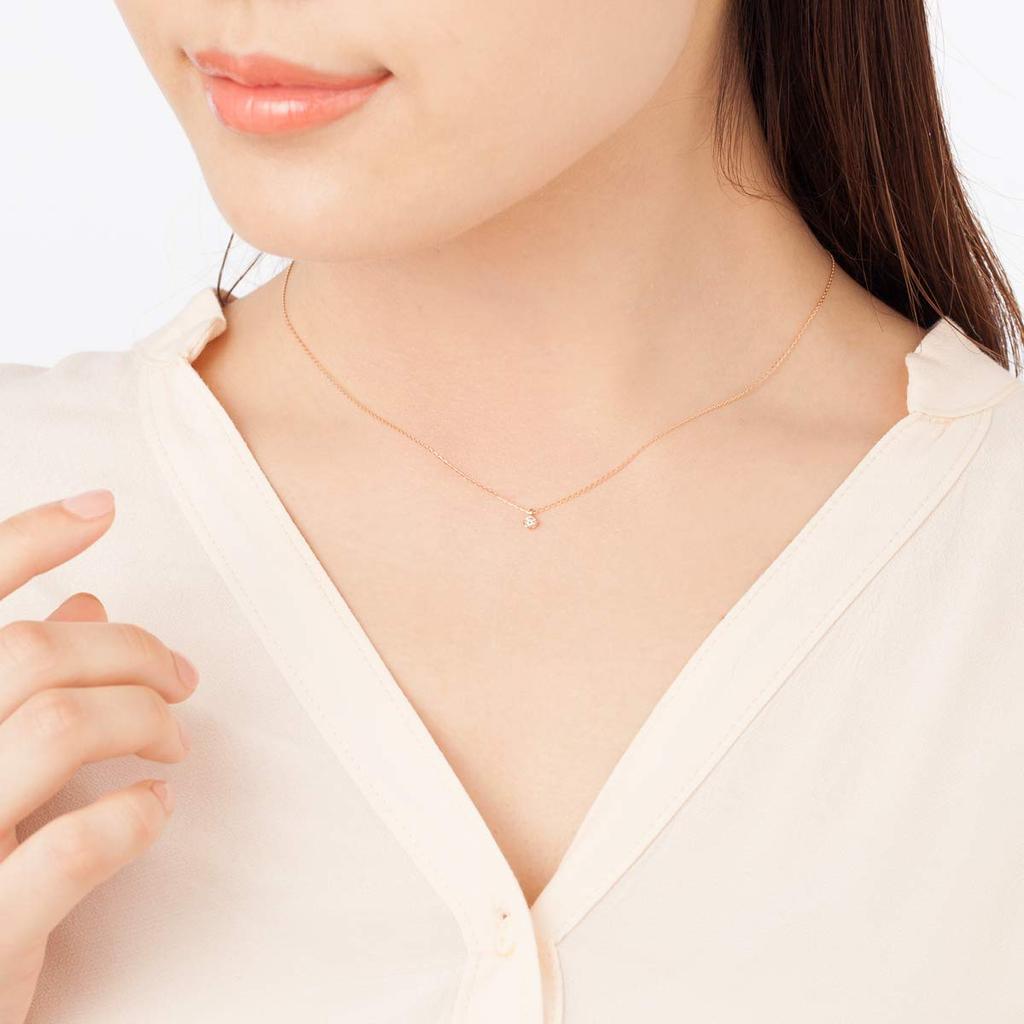 Yondo K18 Pink Gold Necklace [Canal Sea] Canal4℃ 15183-112-3101-00-00