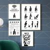 Wall Art Canvas Painting Funy Toilet Boy Black White Nordic Posters And Prints Wall Pictures For Living Room Bathroom Club Decor
