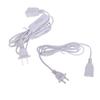US 2-Prong Male-Female Extension Power Cord Cable, 2 Outlet Extension Cable Cord US AC 2-Prong Male/Female Power Cable