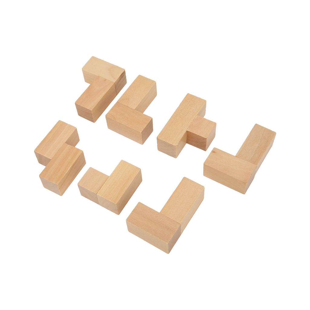 Intelligent Wooden Brain Puzzle Teaser Body Mind Relaxation Brain Teaser Lock for Elder Adults
