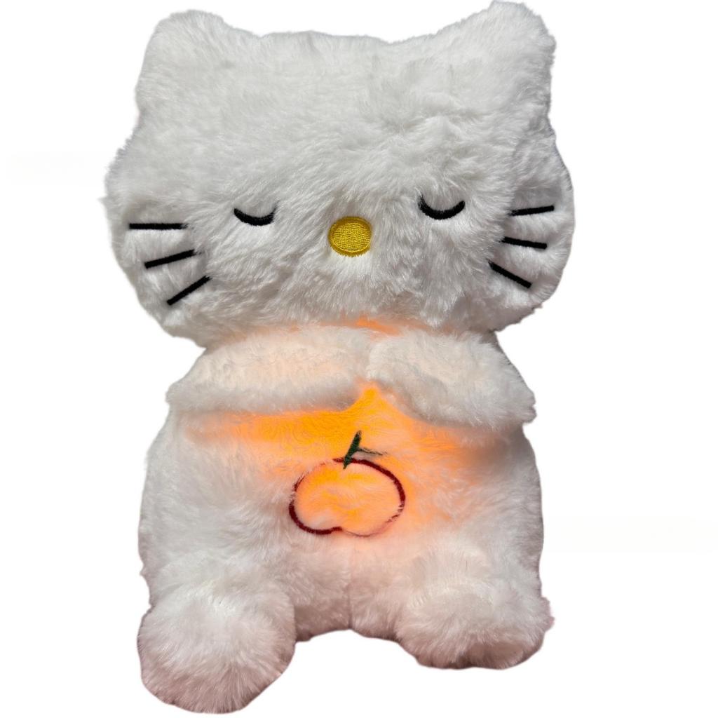 JOYBLISS Baby Breathing Capybara Soothing Plush Bear Doll with Music Lights Rhythmic Breathing Sleeping Companion Doll Baby Sleep Soother