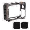 Action Camera Cage Anti Drop Aluminum with Cold Shoe Silicone Lens Cover Action Camera Protective