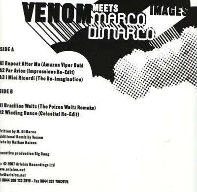LP Пластинка DJ VENOM, MARCO DI MARCO - Images ARI032LP ARISION 2007 UK Джаз Б/У
