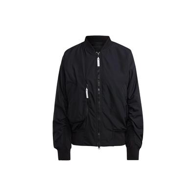 X Stella McCartney Pure Color Badge Logo Куртка-бомбер Женская верхняя одежда Черный IP1370