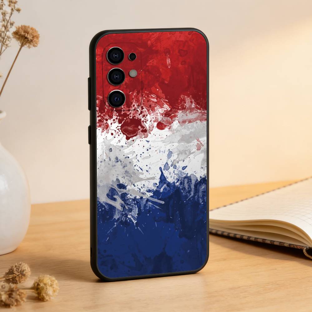 Russia F-Flag Phone Case Black Silicone Soft For Samsung S25,S24,S21,S22,S23,S30,Ultra,S20,Plus,Fe,Lite