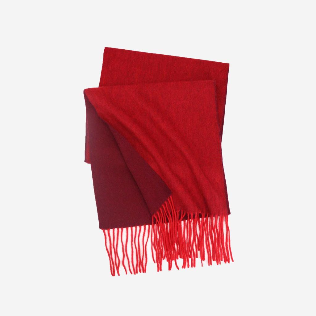 Red 100% Wool Scarf, Simple Autumn and Winter Atmosphere, Scarf, High-end Sense, Versatile Shawl 2025 Gift