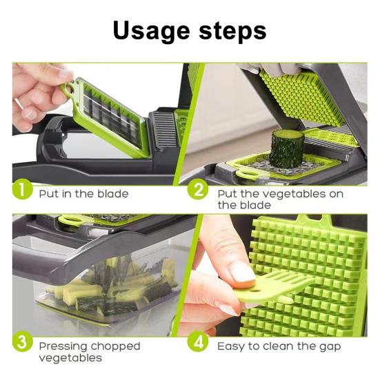 Овощерезка из нержавеющей стали, ломтерезка-мандолина для нарезки соломкой, кубиками, многофункциональный инструмент для приготовления пищи