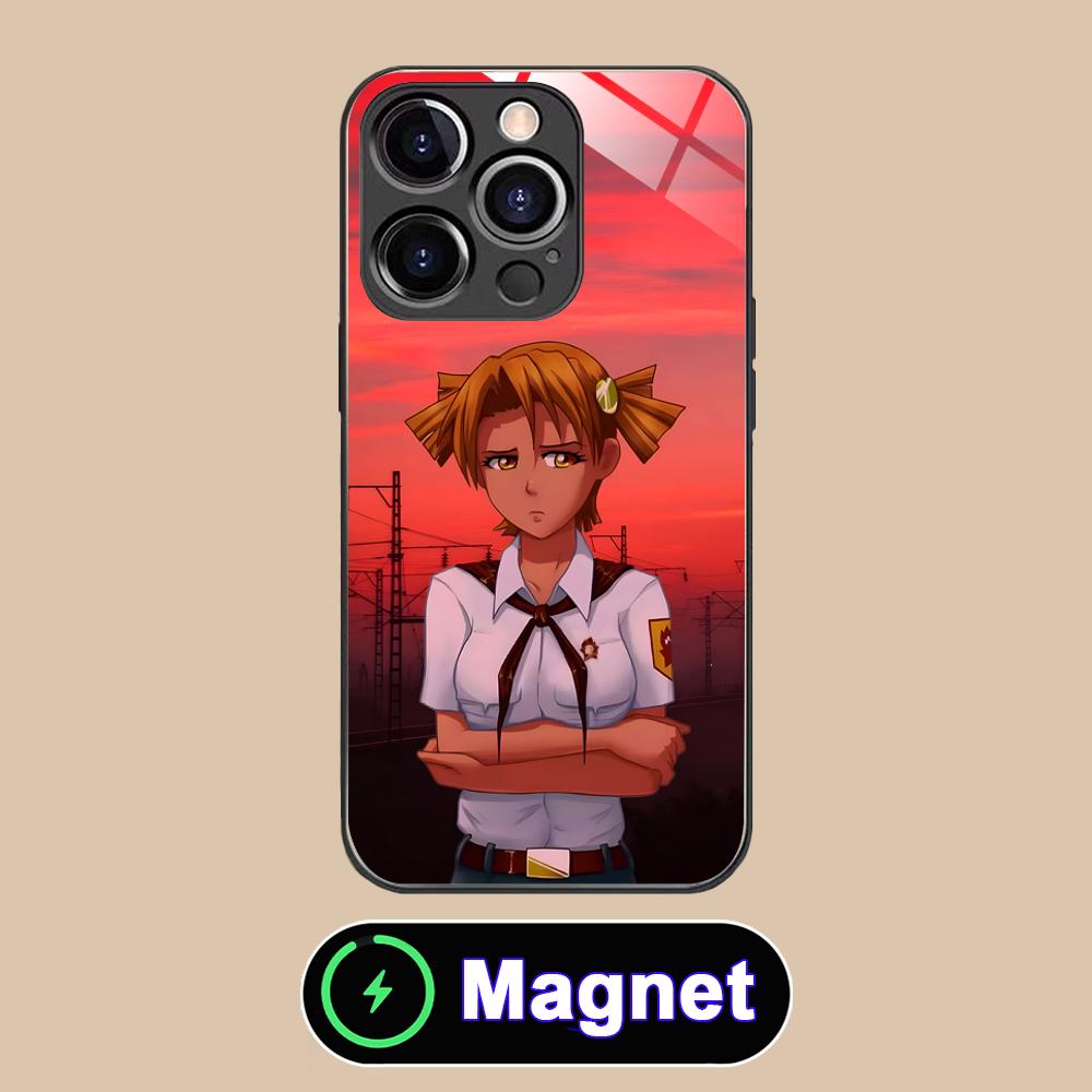 Вечное Лето Алиса Стеклянный Чехол для Телефона MagSafe для iPhone 17 16 15 14 13 12 11 Air Pro Max Plus Mini Цветной Чехол