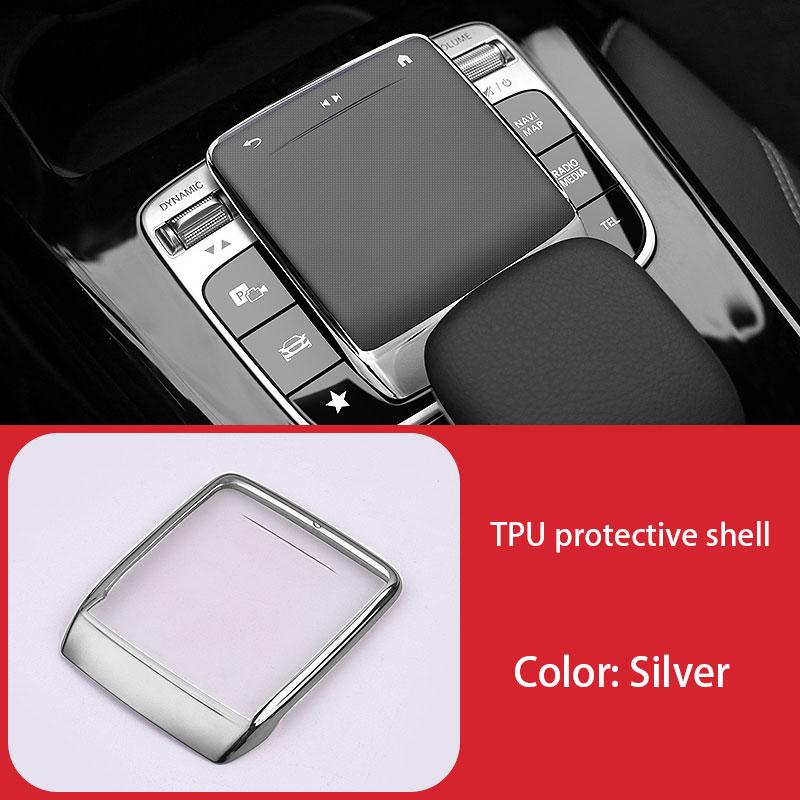 BKS2 For Mercedes Benz A B CLA GLE GLS GLB GLA Class W177 W247 C118 W167 X167 X247 H247 Car Center Console Mouse TPU Protector Cover