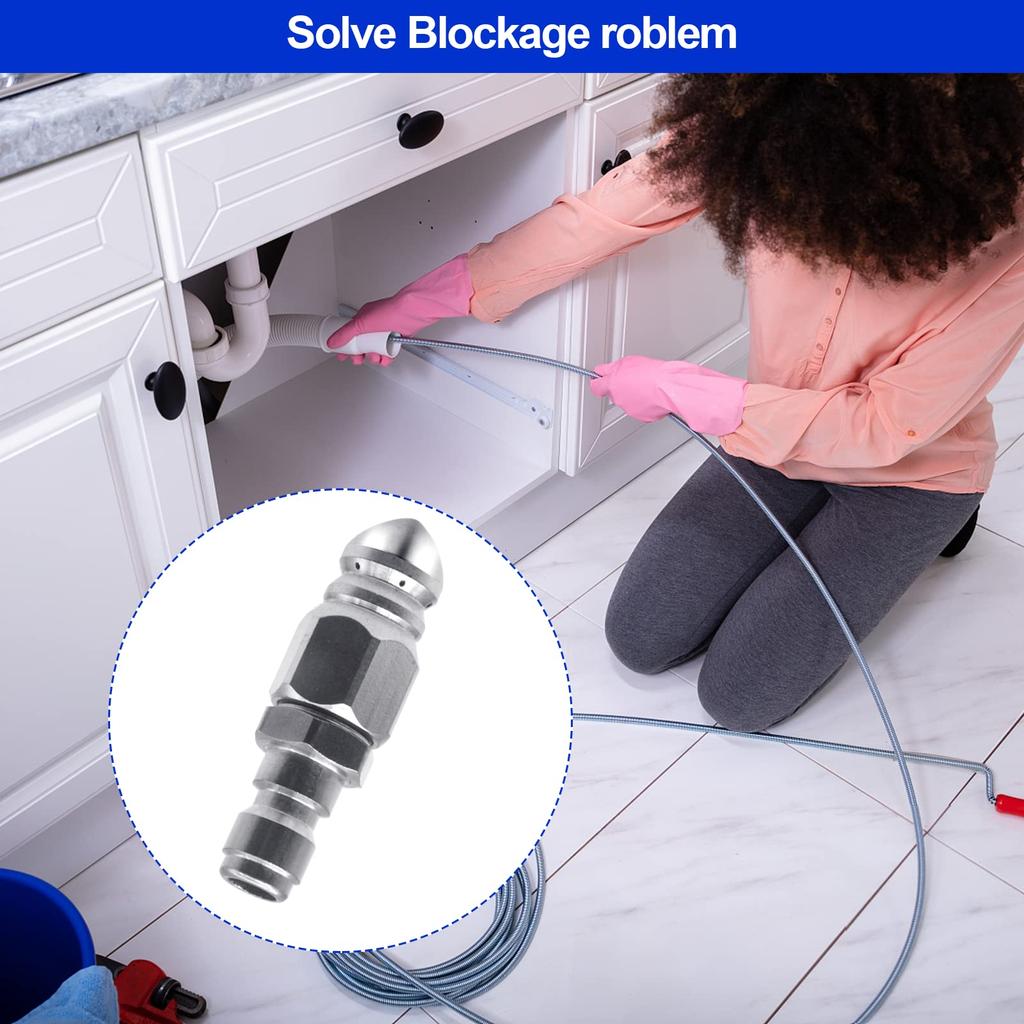 Rafford 1/4"Pipe rotating jet nozzle professional pipe cleaning nozzle suitable for breaking through stubborn blockages in pipes