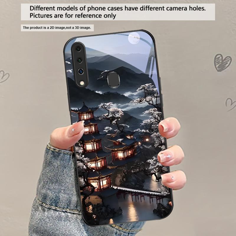 Свет Фей Луны Для Samsung Galaxy A30 A31 A32 A33 A34 A35 A42 A30s A20 A25 A26 A51 A56 A54 A72 A73 70 Стеклянный Чехол для Телефона