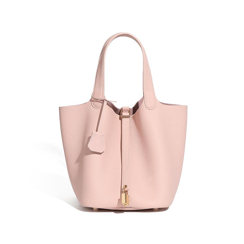 Сумка-ведро из натуральной кожи, нишевая, высококлассная, изысканная, ручной работы, для женщин