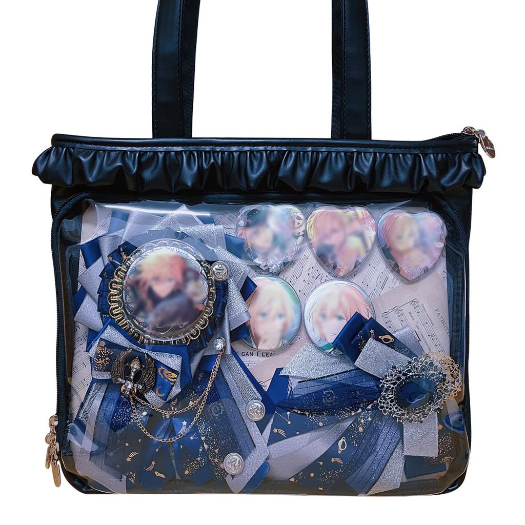 YUYAKESHI Rosette for Can Badge Ita Bag Handmade Ita Bag Can Ita Retro Ribbon of the Same Color Badges, Decoration, Rosette, Ribbon, Decoration,