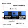 Солнечная система 8000 Вт DC12V/24V в 110V/220V Автономная инверторная система Контроллер 100А Панель 300 Вт для дома, автодома, кемпинга Сертификация CE