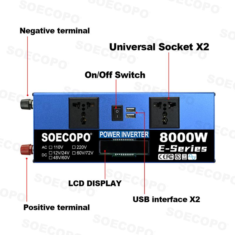 Солнечная система 8000 Вт DC12V/24V в 110V/220V Автономная инверторная система Контроллер 100А Панель 300 Вт для дома, автодома, кемпинга Сертификация CE