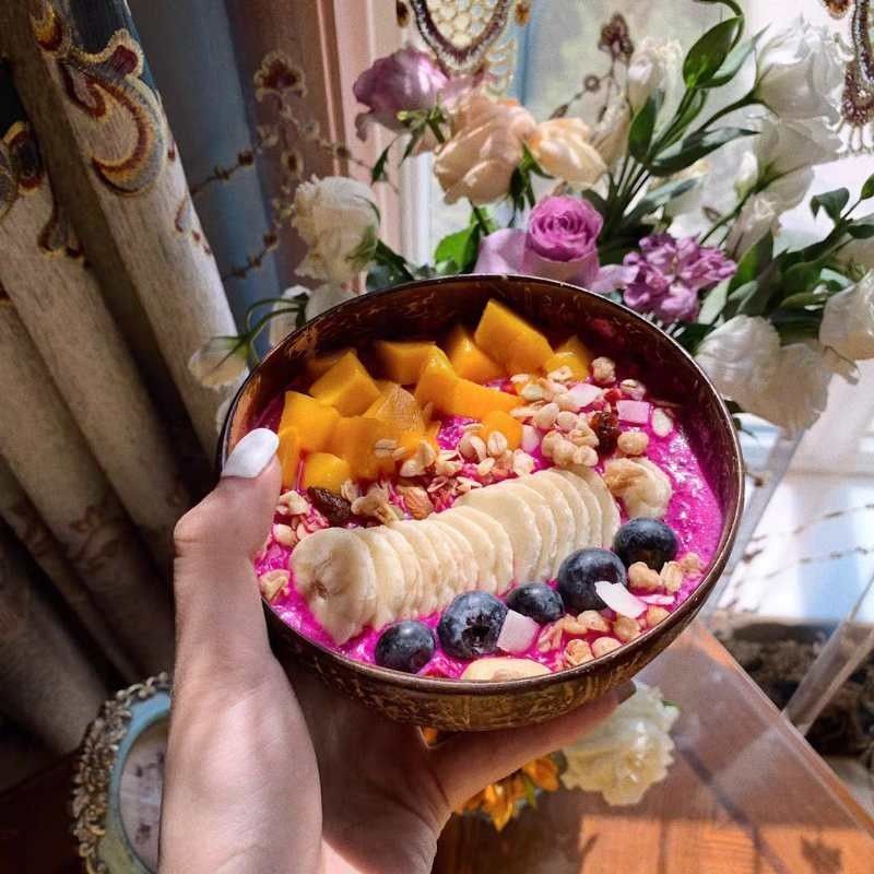 Набор кокосовых мисок Натуральная ручная работа Посуда из кокосовой скорлупы Деревянная ложка Десерт Фруктовый салат Для смешивания Рис Рамен Деревянная бамбуковая миска