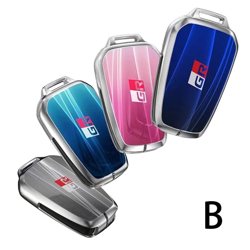 Автомобильный металлический сплав, дистанционный чехол для ключей для GR Sport Gazoo Racing C-HR RAV4 Mirai Avensis Prado, автоаксессуары, Стайлинг