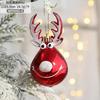 Christmas Antlers Deer Tree Pendants Hanging Balls Ornaments Xmas Decorations Ceiling Cute Deer Head Party Supplies Gifts