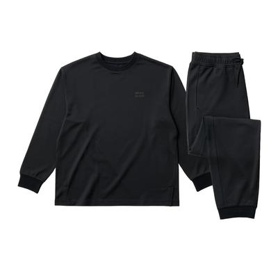 Комплект из спортивного трикотажа Wear Recovery Sweat Top and Bottom Set Black S [Brain Sleep]