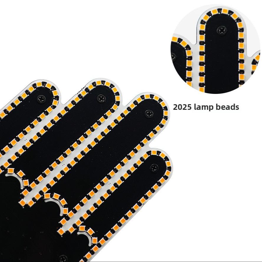 Car LED Finger Gesture Light for Rear Window LED Fun Interactive Gestures Palm Light Decoration