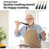 Multifunction Silicone Cooking Spoon Spatula for Nonstick Cookware,Heat Resistant Kitchen Gadgets Utensil Set with Wooden Handle