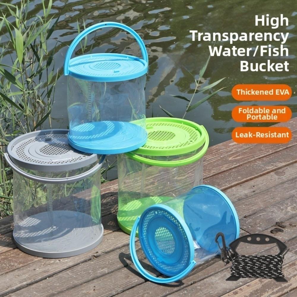 Small Size Plastic Fish Tank With Cover Portable Fish Container Foldable Aquarium Fish Transport