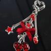 Прекрасный кулон-вишенка, брелок-бантик для женщин, креативный декор, брелок для влюбленных, для сумки, Y2K, держатель для ключей, шарм для сумки