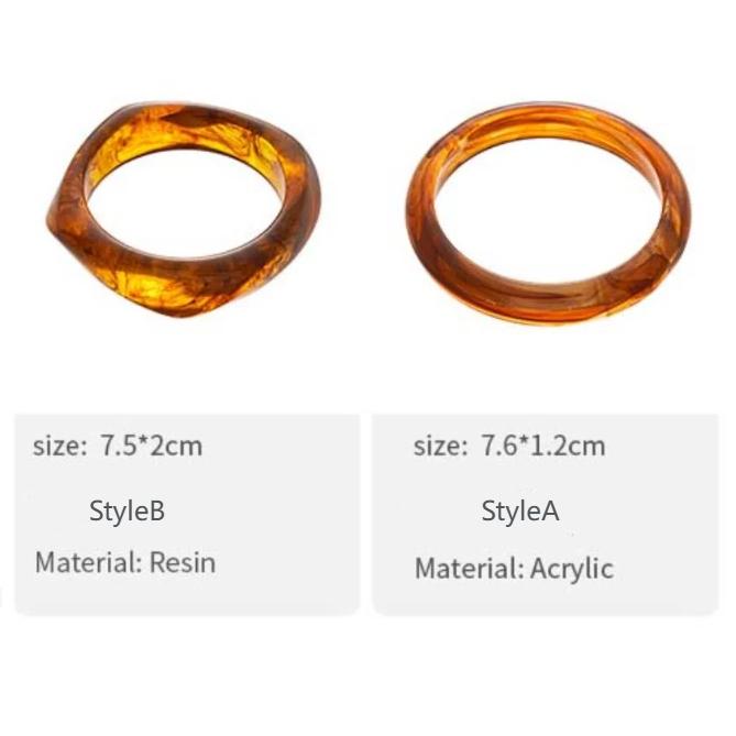 Богемные массивные браслеты Геометрические ретро кольца на руку Преувеличенные смоляные браслеты Подарок для девушек