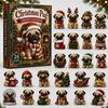 2026 Dog-Themed Christmas Advent Calendar Acrylic Blind Box Gift Kids Adults Decorative Hanging Ornament