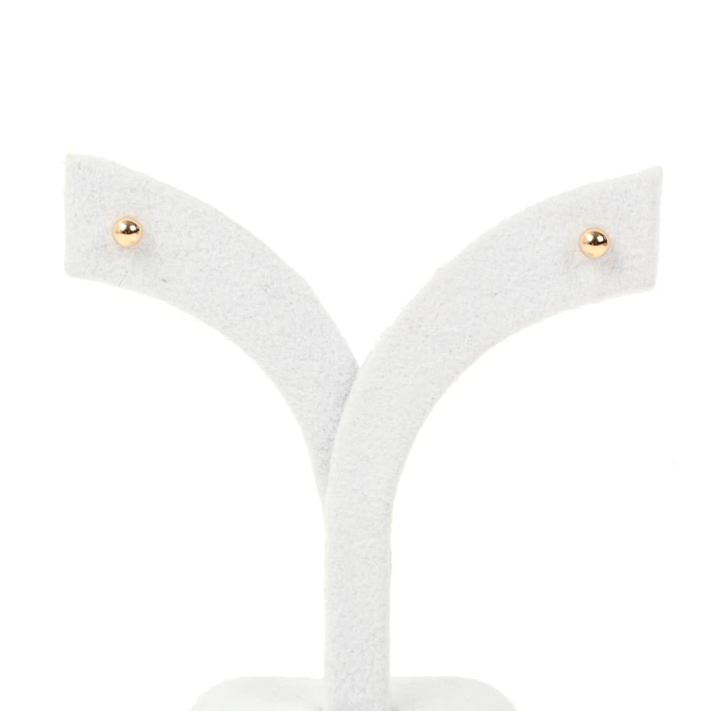 Товары 18K K18 Круглые Оба 2 18k [Happy Shop] Серьги, Шарик, 3мм, Золото, Простые, Мужские, Женские, Уши, Штуки, Классические,