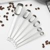 6pcs/set Stainless Steel Measuring Spoons Multipurpose Food-grade Coffee Powder Spice Measure Scoop Kitchen Coffee Accessories