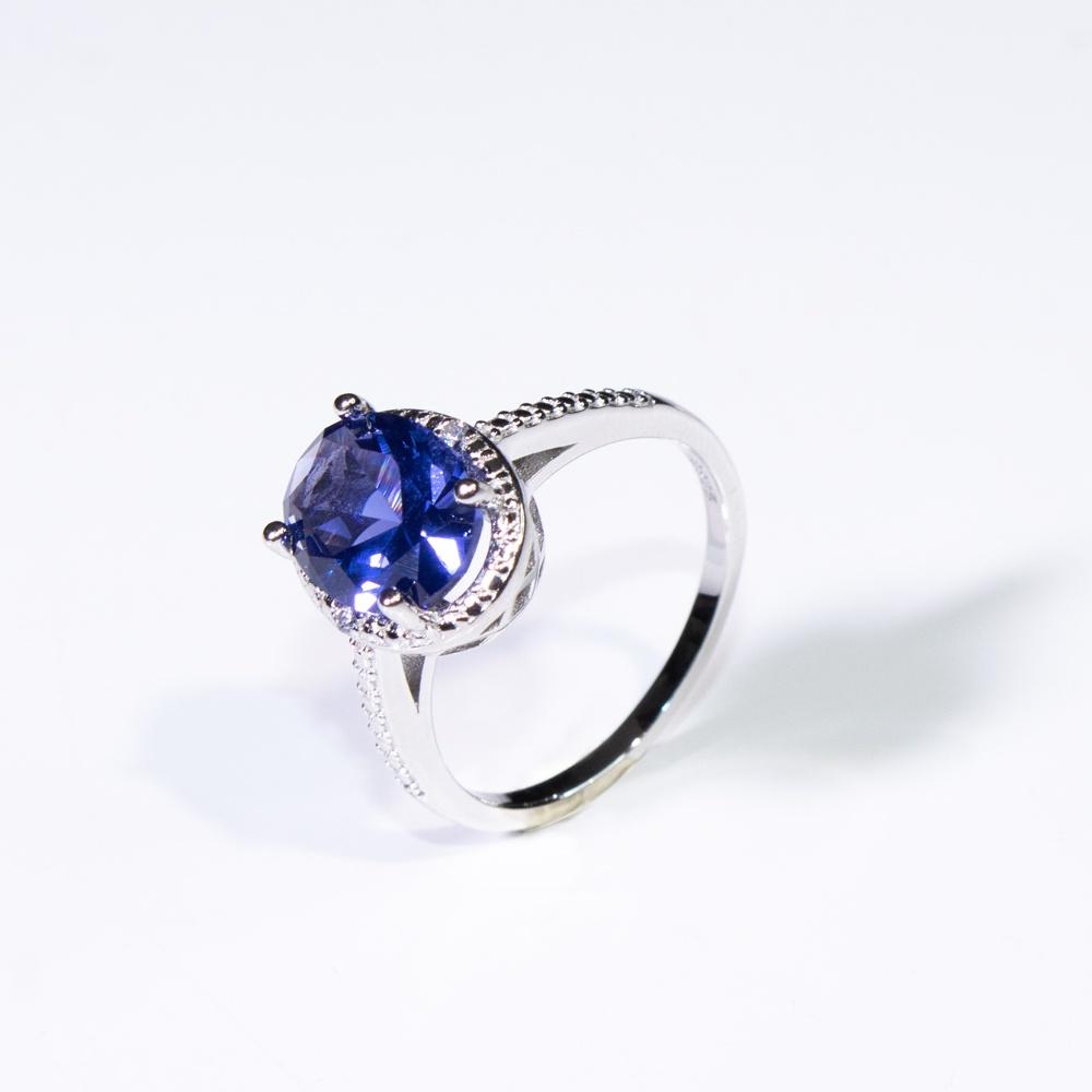 8*10 мм созданный нано танзанит овальный свадебные ювелирные изделия 925 стерлингового серебра танзанит кольца