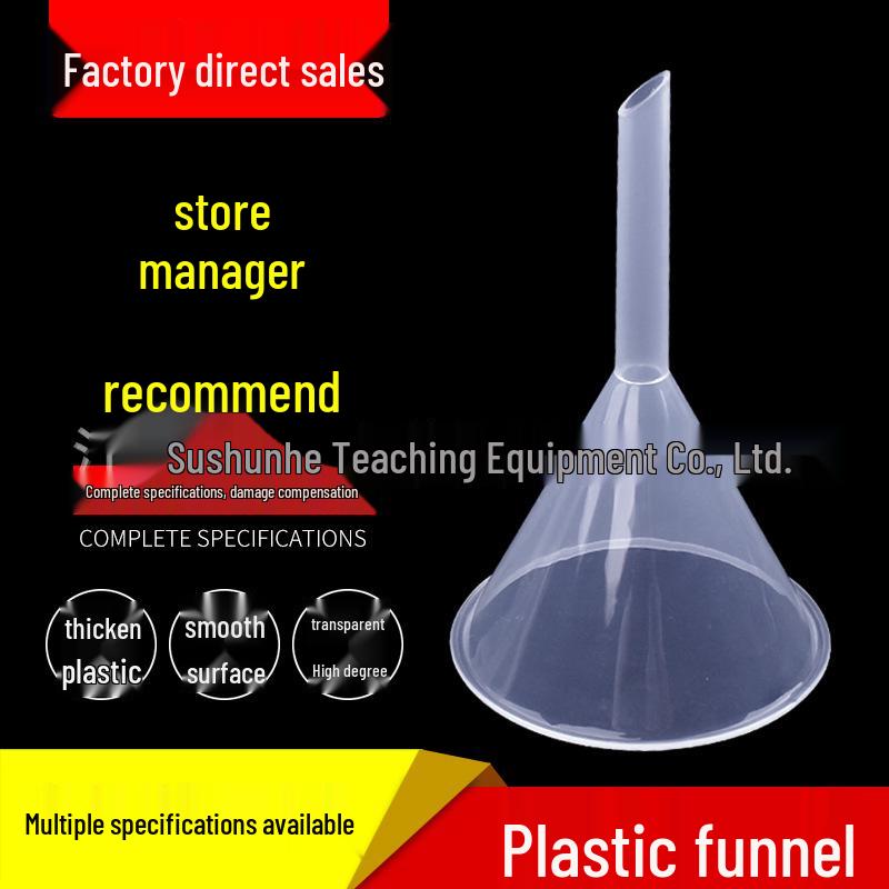 Треугольная коническая пластиковая воронка для химических экспериментов, фильтр-воронка 60 мм