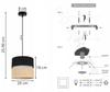 Hanging Lamp, Ceiling Chandelier, Lampshade 20Cm, Black