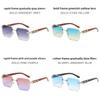 Leopard Theme Minimalist Metal Frame Square Sunglasses With Gray Lenses For Travel And Parties