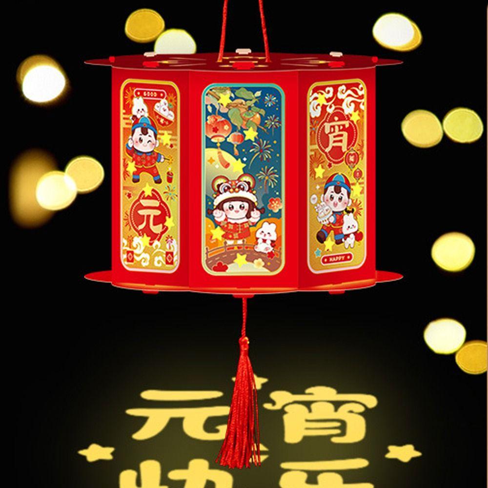 Мультяшный новогодний светящийся фонарь китайский стиль праздничный фонарь домашний новогодний подарок