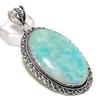 Amazonite Handmade 925 Sterling Silver Jewelry Pendant 2.76" F7k06