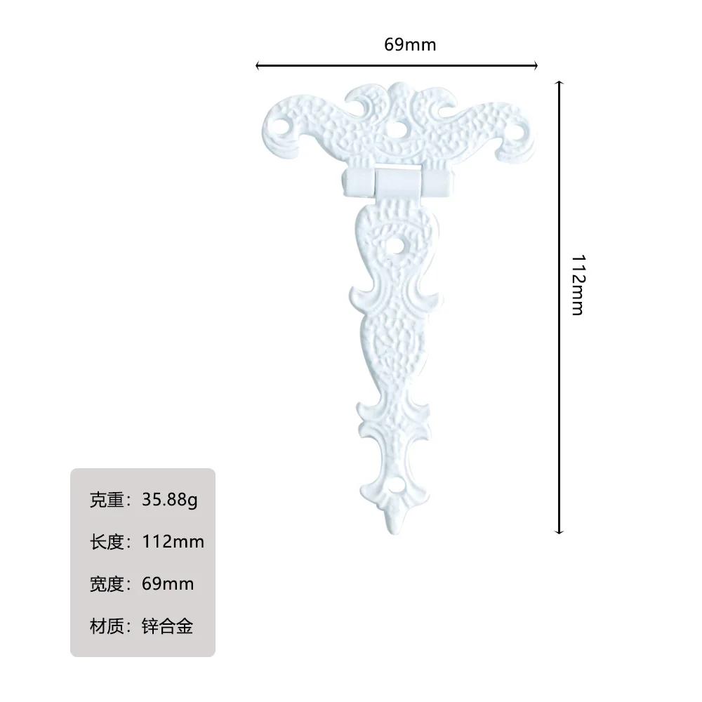 2pcs Cabinet Door Area Butt Hinges Classic Style Brass Plated Large Hinge Big Decorative Jewelry Wooden Box Furniture Fittings 11369mm