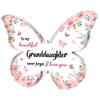 1pcs Personalized Acrylic Pink Butterfly Custom Wedding Name Baby Baptism Mirror Black Engraved Tag Decoration Ornament Gift